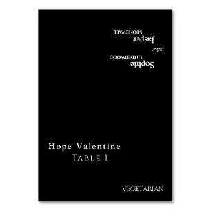 Carte de Mariage pliable moderne classique noir