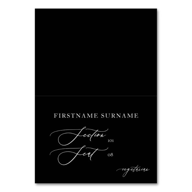 Carte de Mariage pliée en do-it-yourself noir blan (Par défaut)