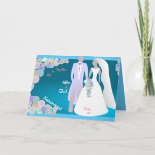 Carte de Mariage pliée personnalisée dans la vie