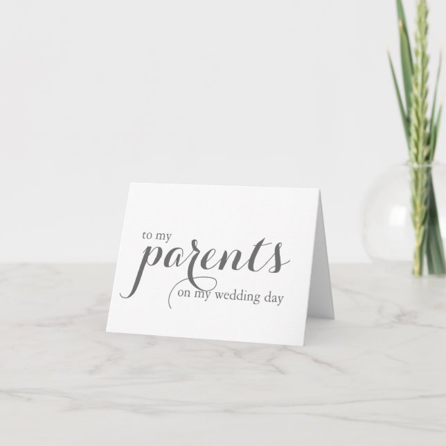 Carte de mariage pour les parents (Devant)