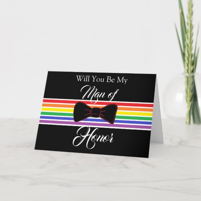 Carte de mariage pour personne d'honneur (Devant)