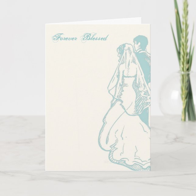 Carte de mariage "pour toujours bénie" (Devant)