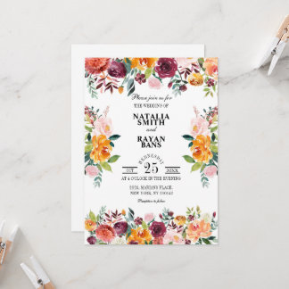 Carte de mariage pur à l'orange de Bourgogne