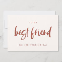 Carte de mariage rose neige pour ma meilleure amie