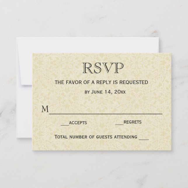 Carte de mariage RSVP / Traditionnelle Mary Joseph (Devant)
