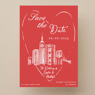 Carte de mariage 'Save the Date' à New York City
