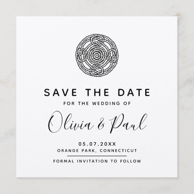 Carte de mariage "Save the Date" de style bohème c (Devant)