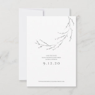 Carte de mariage "Save the Date" minimaliste dessi