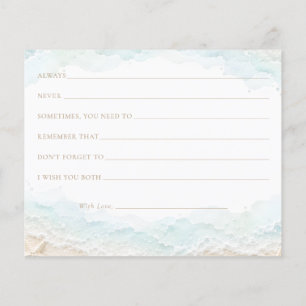 Carte de mariage Seashells Conseils et Vœux