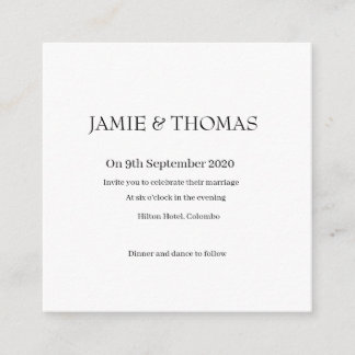 Carte de mariage simple