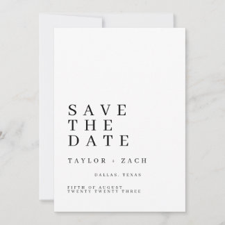 Carte de mariage simple et élégante pour annoncer