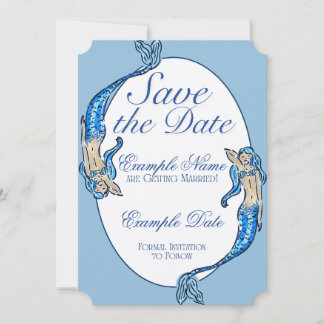 Carte de mariage Sirènes de natation Enregistrez l