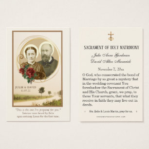 Carte de mariage St. Zelie & Louis Martin Roses Ro