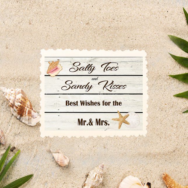 Carte de mariage sur la plage (Beach Wedding Card)