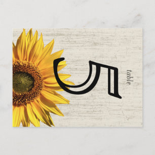 Carte de Mariage Tournesol Rustique