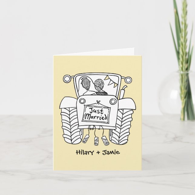 Carte de mariage Tractor Country (Devant)