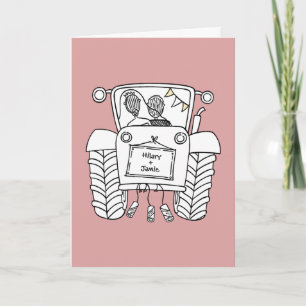 Carte de mariage Tractor Country