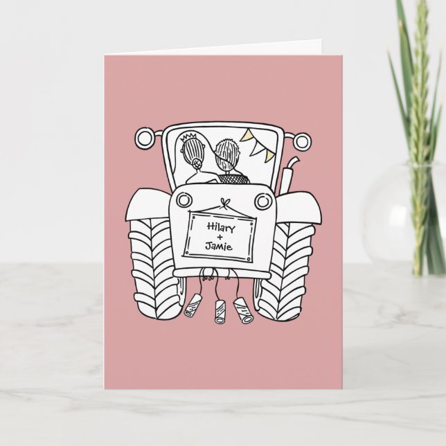 Carte de mariage Tractor Country (Devant)