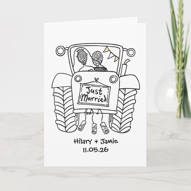 Carte de Mariage Tractor Country (Devant)