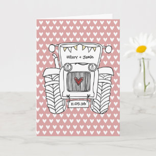 Carte de mariage Tractor Country