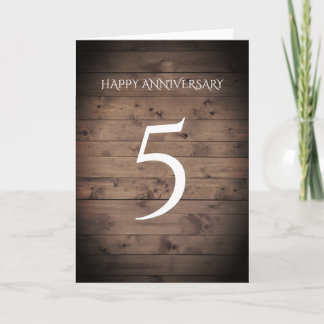 Carte de mariage traditionnelle en bois pour cinqu