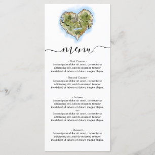 Carte de mariage unique illustrée de destination v