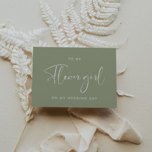Carte de mariage vert sauge pour ma demoiselle d'h