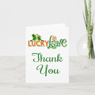 Carte de Mariage Verte et Blanche Merci les Amoure