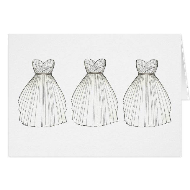 Carte de mariée blanche Mariage (Devant horizontal)