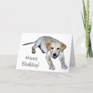 Carte de marionnette jaune Labrador