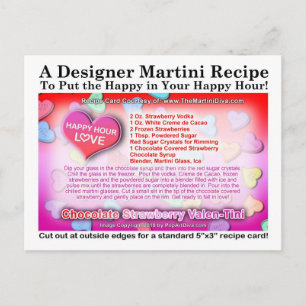 Carte de Martini de la Saint-Valentin aux Fraises