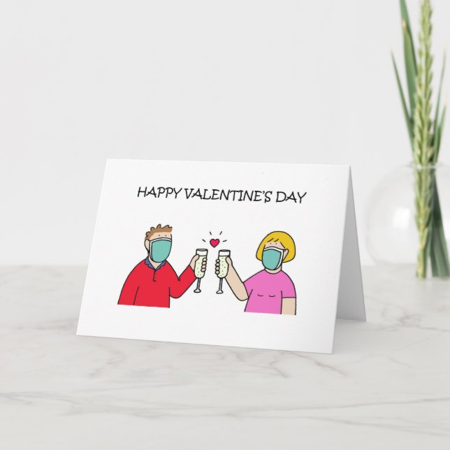 Carte de Masque Visuel Valentine Couple (Devant)
