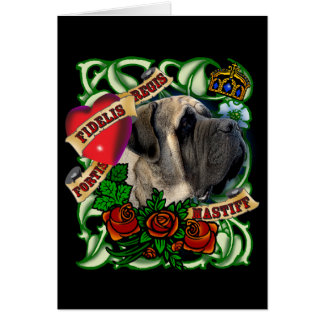Carte de mastiff de tatouage