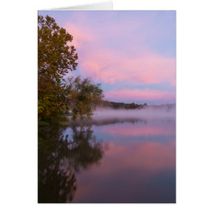 Carte de matin rose brillant