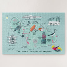 Carte de Maui, Hawaii Jigsaw Puzzle