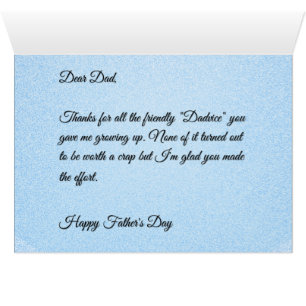 Carte de mauvais avis alternative amusante