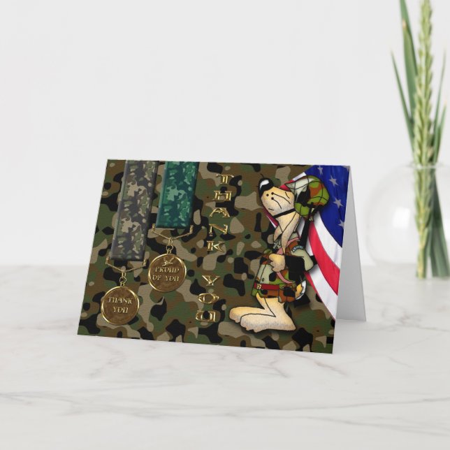 Carte de médaille du soldat Merci (Devant)