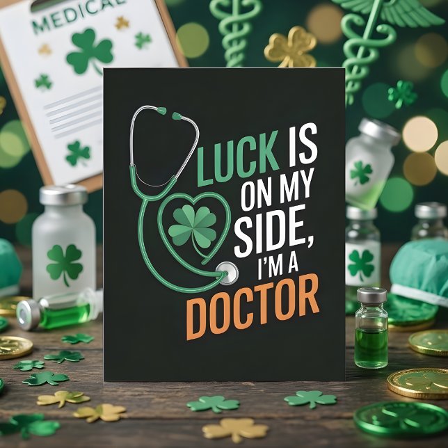 Carte de médecin drôle de la Saint-Patrick (Créateur téléchargé)