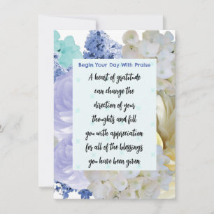 Carte de méditation de verset biblique de gratitud