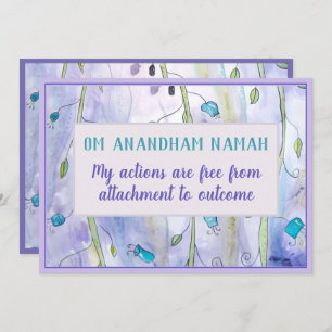 Carte de méditation Mantra et Affirmation