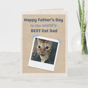 Carte de Meilleur Papa Chat du Monde Message Perso