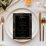 Carte de menu agate en marbre noir<br><div class="desc">Conçu pour se coordonner avec notre Black Agate Collection, cette invitation de carte de menu comporte de magnifiques arrière - plans de texture en marbre noir agate avec du texte classique. Pour une personnalisation plus avancée de cette conception, par exemple la modification de la disposition, de la police ou de...</div>