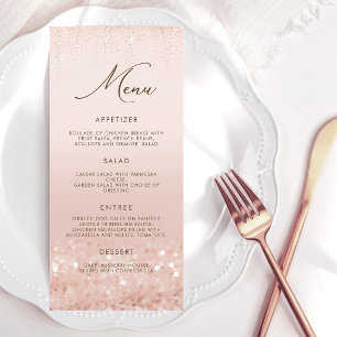 Carte de menu Anniversaire 80 ans Paillettes Or Ro