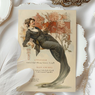 Carte de menu Art Nouveau