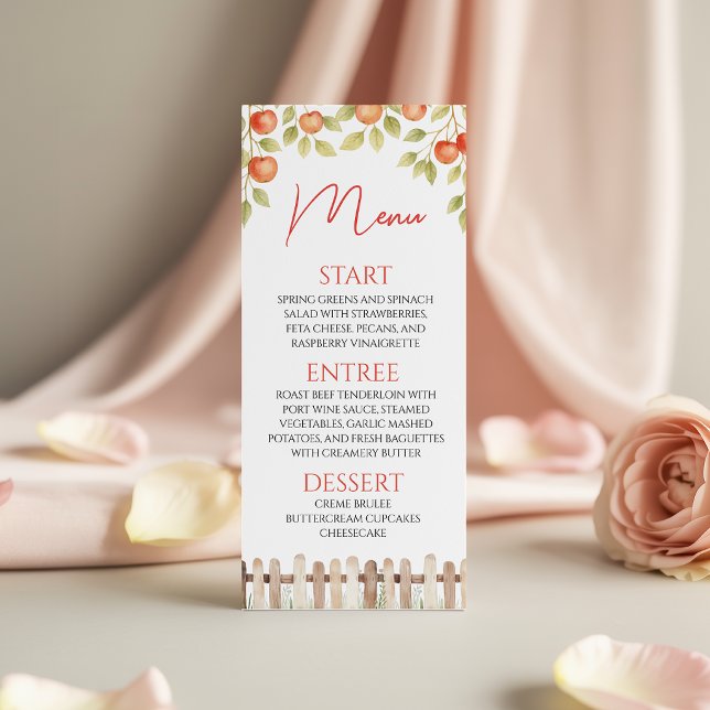 Carte de menu Buffet de Pommier 4x9 pour Shower (Créateur téléchargé)