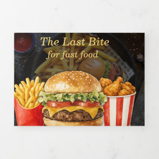 Carte de menu Burger et Poulet Croustillant de res