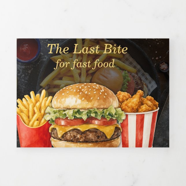 Carte de menu Burger et Poulet Croustillant de res (Page de couverture)