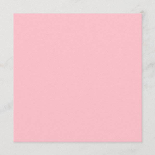 Carte de menu Carré rose (Devant)