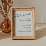 Carte de menu cocktail EVERLEIGH Mariage<br><div class="desc">Everleigh Collection - une collection étonnante et minimaliste qui dispose d'une police de calligraphie moderne qui est à la fois chic et élégant. Cette collection offre un design intemporel et élégant qui est parfait pour tous les événements, des mariages aux baby showers et tout entre les deux. Découvrez l'élégance et...</div>