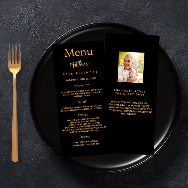 Carte de menu d'anniversaire (Créateur téléchargé)